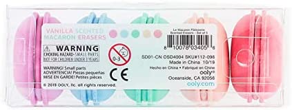 OOLY, Le Macaron Patisserie, Scented Eraser, Vanilla Scent - Set of 5