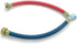 Rubber Washing Machine Y Mixer Hose Connector, Hot and Cold Color Coded, 3/4" Fittings, 1 ft (12") Length