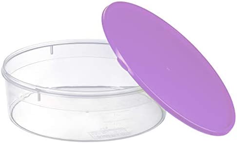Zilpoo Plastic Pie Carrier with Lid, 10.5”, Cupcake Container, Muffin, Cookies, Cake Holder, Round Freezer Storage Food Keeper with Cover, Purple