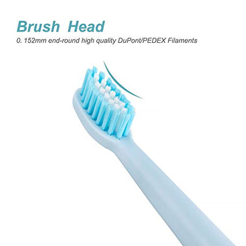 Rechargeable Electric Sonic Toothbrush for Adults 5 Modes Electric Toothbrush with 2 Mins Timer and 4 Brushheads, for Daily Tooth Whitening and Oral Care(Blue)