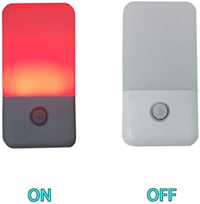 Sleep-Aid Red Night Light, Motion Detector LED Night Light with Light Sensor (3 Pack)
