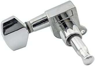 Musiclily 6-in-line Sealed Electric Guitar String Tuning Pegs Keys Machine Head Tuners Set Right Hand for Fender Stratocaster Telecaster Guitar, Chrome