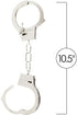 Skeleteen Metal Handcuffs with Keys - Toy Police Costume Prop Accessories Metal Chain Hand Cuffs with Safety Release and Key