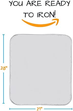 Ironing Mat for Table Top, Ironing Blanket, Portable Ironing Pad for Washer, Dryer, Pad for Travel, Non Slip Dots Backing, Iron Board Alternative Cover with Padding for Laundry (21x28 inch)