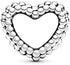 Pandora Jewelry Beaded Heart Sterling Silver Charm