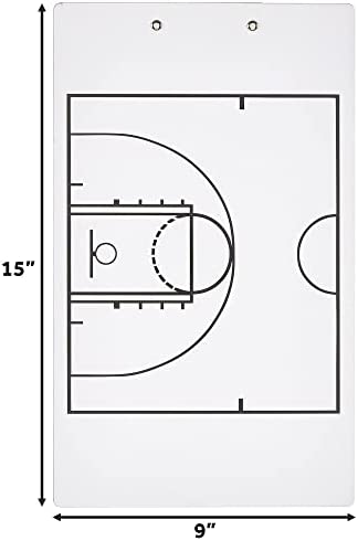 Murray Sporting Goods Basketball Coaches Clipboard | Dry Erase Double-Sided Basketball Clipboard for Coaching | Double-Sided Basketball Coach Marker Whiteboard
