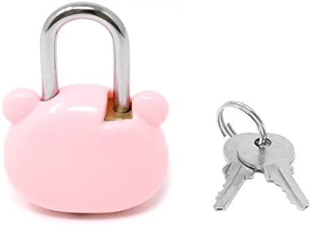 Honbay Cute Cartoon Animal Padlock Mini Bear Padlock Lock with Key - for Jewelry Box, Purse, Handbag, Backpacks, Cabinet, Treasure Chest, Suitcases, Lockers, Letter Box, Diary, Notebook, etc