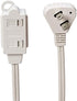 Amazon Basics 3-Foot 2-Prong Indoor Extension Cord Power Strip - Flat Plug - 13 Amps, 1625 Watts, 125 VAC - 2-Pack, White