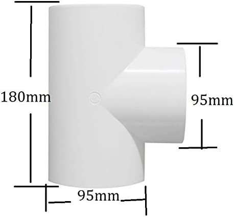 4inch Duct Hose Splitter Connector 3 Way Hose Adapter for Exhaust Fan Dryer Vent Hose, T Shape (4 inch/95mm)