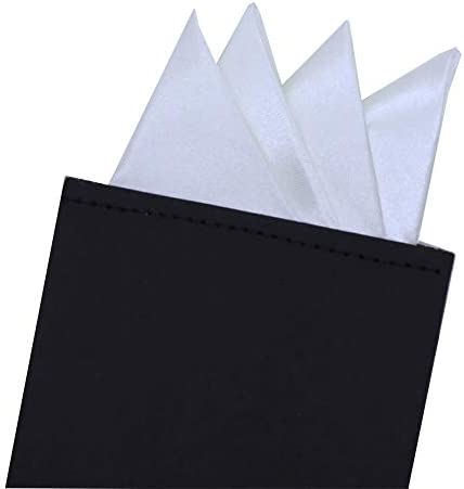 PreFolded Pocket Squares On Card For Men Polyester Suit Handkerchief 8 pieces