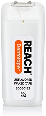 Reach Dentotape Waxed Dental Floss | Effective Plaque Removal, Extra Wide Cleaning Surface | Shred Resistance & Tension, Slides Smoothly & Easily , PFAS FREE | Unflavored, 100 Yards, 1 Pack