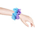 80s Neon Scrunchies, MOLYHUA 12 Pieces 80s Neon Color Solid Chiffon Girls Scrunchies for Hair Elastic Hair ties
