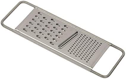 Reiss Stainless-Steel Universal Grater | Coarse, Fine, and Slices, Dishwasher Safe, Easy to Store Horizontal Shredder, For Potatoes, Chocolate, Cheese, Vegetables, and More