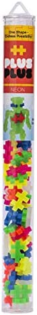 PLUS PLUS - 70 Piece Neon Color Mix - Construction Building Stem/Steam Toy, Kids Mini Puzzle Blocks