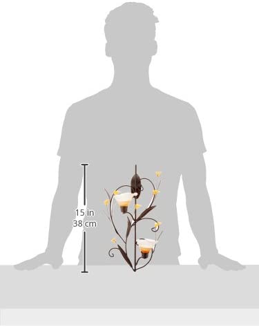 KOEHLER 10015809 Amber Lilies Candle Wall Sconce