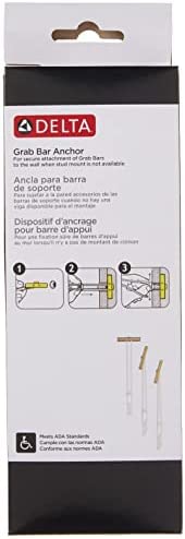 Delta DF548 Hollow Wall Grab Bar Anchor (Toggle-Style), Multiple Finishes