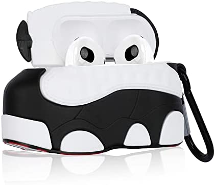 Shoe Box Airpod Case Cover, 3D Creative Sports Shoes Cute Cartoon Funny Fun, Soft Silicone Airpod Skin Keychain Ring, Girls Boys Teens Men Case for Airpods 3 3rd Generation 2021 (White)