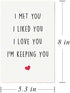Funny I Love You Card, Birthday Card, Anniversary Card, Card for Boyfriend Husband Fiance