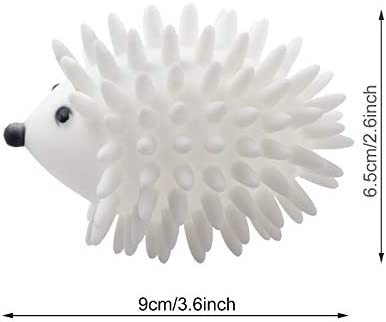 3pcs Hedgehog Dryer Balls Reusable Dryer Porcupine Ball for Dryer Machine Anti Static Soft Laundry Washing Balls (White)