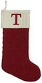 St. Nicholas Square 21-in Knit Monogram Christmas Stocking, Letter T