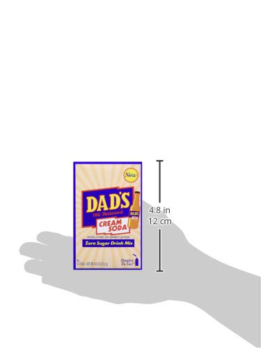 Dad's Old Fashioned Cream Soda Singles To Go Sugar Free Powder Drink Mix 6 Sticks Per Box, 12 Boxes (72 Total Sticks)