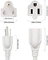 FIRMERST 1875W Heavy Duty Extension Cord 6 Feet 14 AWG 15A White