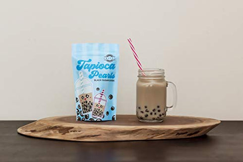 Crafky DIY Bubble Tea Kit, Complete with Boba Tapioca Pearls, Straws, and DIY Tea Bags Premium Bubble Tea Gift Set