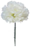 Larksilk Cream White Silk Carnation Picks, Artificial Flowers for Weddings, Decorations, DIY Decor, 100 Count Bulk, 3.5" Carnation Heads with 5" Stems