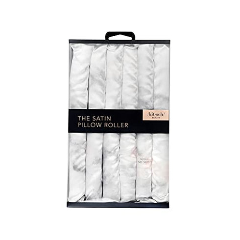 Kitsch Satin Pillow Rollers | Hair Rollers | Sleep | Holiday Gift Hair Styling Rollers | 6pc (Marble)
