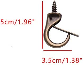 BAMI-LEE House 15 Pieces Metal Cup Hooks Ceiling Hooks Suspended Ceiling Hooks Screw Hooks (Large)
