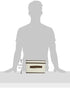Household Essentials 515 Storage Box with Lid and Handle- Natural Beige Canvas with Brown Trim- Jumbo