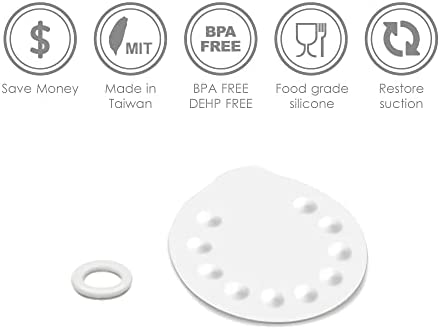 Replacement Parts for Medela Harmony Manual Pump; 4 O-Rings, 2 Membranes by Maymom