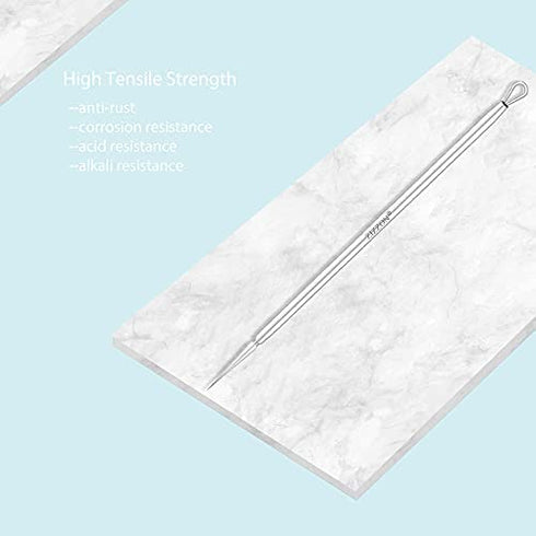 ZIZZON Titanium Lancet Needle Acne Blackhead Remover Pimple Extractor Popper Tool