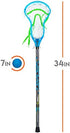 Franklin Sports Kids Mini Lacrosse Stick + Ball Set - Venom Youth Plastic Lacrosse Stick for Beginners - Perfect Set for Kids + Toddlers - Blue