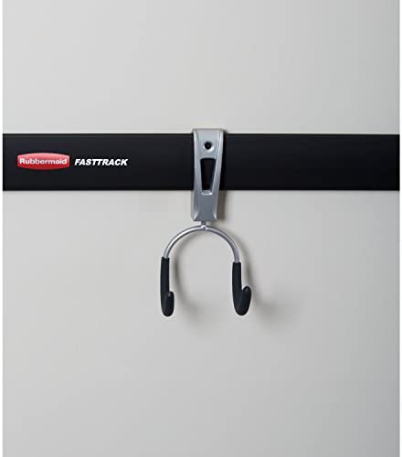 Rubbermaid FastTrack Compact Hook for Garage Organization, Soft Grip, Ideal For Cords, Ropes, Small Hoses, Camping Chairs