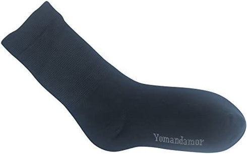 Yomandamor Womens Bamboo Diabetic Crew Socks With Seamless Toe,6 Pairs Size 9-11