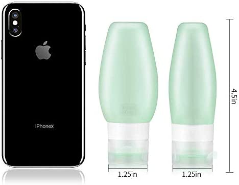 Portable Travel Bottles Set, Uerstar Leak Proof Squeezable Silicon Tubes Travel Size Toiletries Containers, TSA Carry On Approved Refillable Travel Accessories for Shampoo Liquids 6 Pack (3 fl. oz)