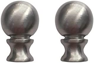 Lamp Finials 2 Pack Lamp Shades Finials Cap Knob Lamp Decoration for Lamp Harp Holder, Brushed Nickel