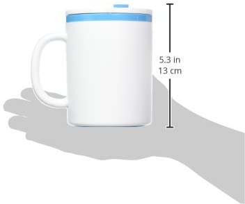 Copco Iconic Double Wall Insulated Desk Mug, 16-Ounce, White/Teal