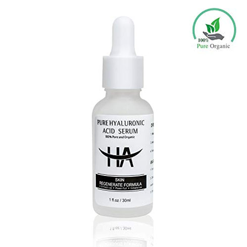 Hyaluronic Acid Face Serum - with Nicotinamide and Aloe Extract 100% Pure Organic Clinical Strength,Natural Anti Aging Anti Wrinkle - 1 fl oz