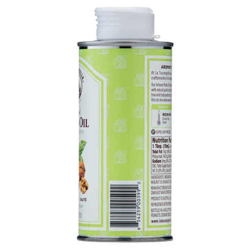 La Tourangelle, Pesto Infused Sunflower Oil, Drizzle onto Pasta and Salads, Whisk in Seasonings for Easy Dipping Sauce, Vinaigrette, or Marinade, 8.45 fl oz