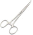 Apical Set of Kelly Forceps Locking Tweezers Clamp, Silver, Straight &Curved, 5-1/2 Inch