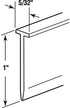 Prime-Line M 6211 Shower Door Bottom Seal, 36 inch, Clear