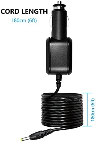 Car Charger Adapter for Portable DVD player, 6 Ft New Replacement Cigarette Lighter Power Cord Charger for Portable DVD Player