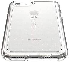 Speck Products GemShell iPhone SE (2022) Case| iPhone SE (2020)| iPhone 8| iPhone 7 - Clear with Gold Glitter/Clear