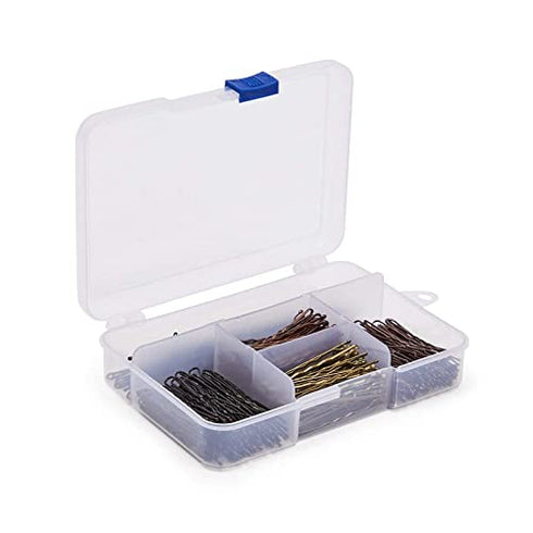 U Shaped Hair Pins with Clear Case (2 In, 4 Colors, 360 Pieces)