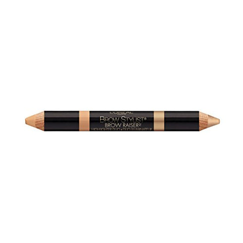 L'Oreal Paris Cosmetics Stylist Brow Raiser Highlighter Duo, Medium, 0.16 Ounce