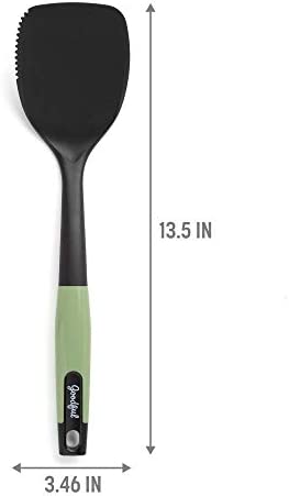 Goodful Nylon Kitchen Tool, Safe for Non-Stick Cookware, Solid Turner, Sage