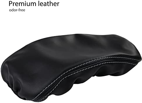 CKE for 11th Gen Civic for Honda Civic 2022 2023 Accessories Leather Auto Armrest Cover Storage Box Protector Interior Center Console Seat Cover - Black (Gray line)