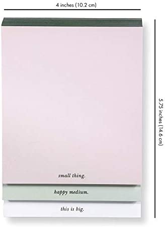 Kate Spade New York Stacked Desktop Notepad, Includes 3 Memo Pads with 75 Sheets, Colorblock